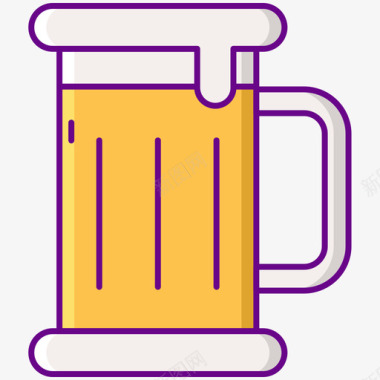 啤酒杯啤酒厂2线性颜色图标