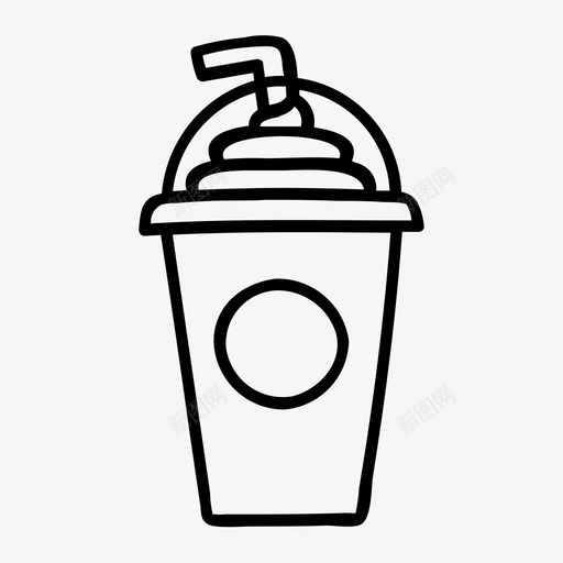 奶昔可乐饮料svg_新图网 https://ixintu.com 饮料 奶昔 可乐 冰块 涂鸦