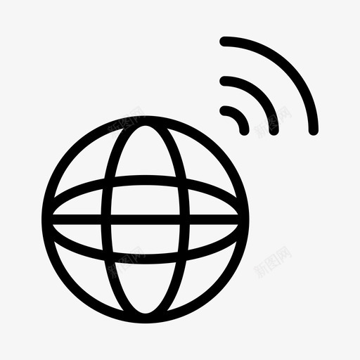 世界连接互联网网络svg_新图网 https://ixintu.com 世界 连接 互联网 网络 在线 通信