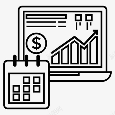 财务增长计划业务分析业务信息图表图标