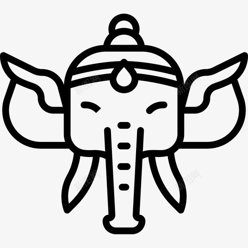 GaneshaDiwali28线性svg_新图网 https://ixintu.com Ganesha Diwali 线性