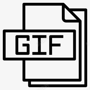 Gif文件文件格式1线性图标