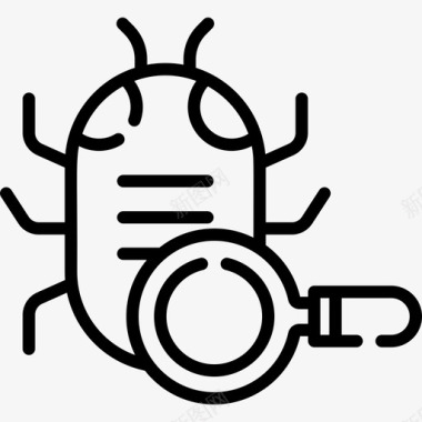Bug搜索34线性图标