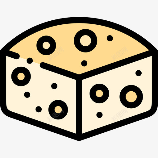奶酪食品和饮料过敏1线性颜色svg_新图网 https://ixintu.com 奶酪 食品 饮料 过敏 线性 颜色