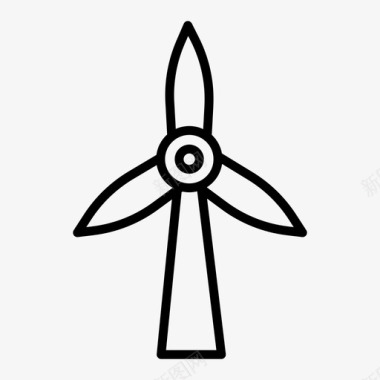 风能能源电力图标