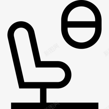 飞机座椅航空51直线型图标