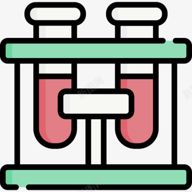 试管医院111线性颜色图标