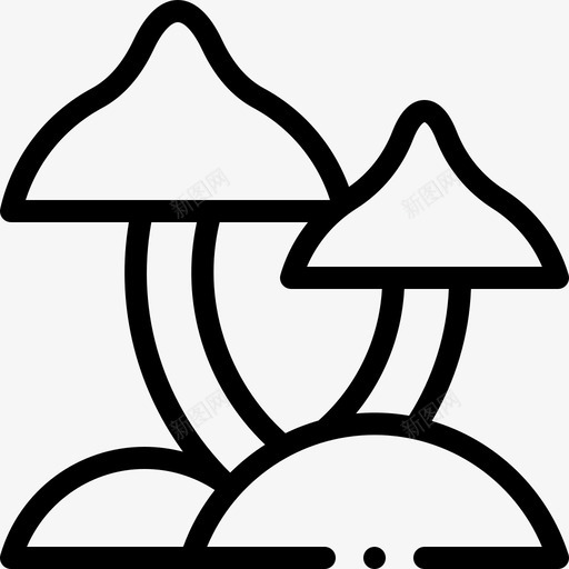 蘑菇动物和自然公园直线型svg_新图网 https://ixintu.com 蘑菇 动物 自然 公园 直线 线型