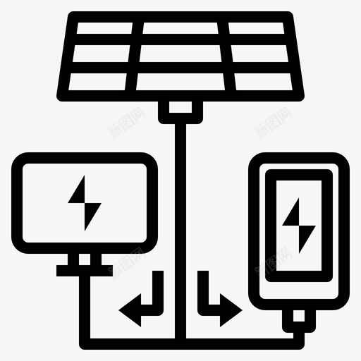 太阳能太阳能1线性svg_新图网 https://ixintu.com 太阳能 线性