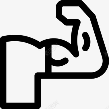 肌肉健康125线性图标