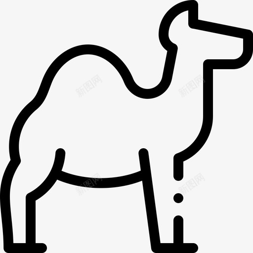 羊驼动物和自然公园线性svg_新图网 https://ixintu.com 羊驼 动物 自然 公园 线性