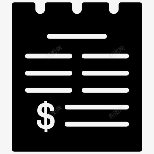 收据帐单购买svg_新图网 https://ixintu.com 帐单 收据 购买 发票 电子商务 填充