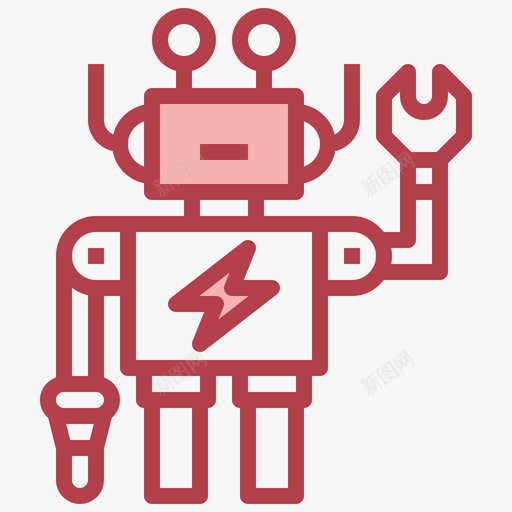 机器人玩具31红色svg_新图网 https://ixintu.com 机器人 玩具 红色