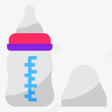 奶瓶婴儿配件1扁平图标