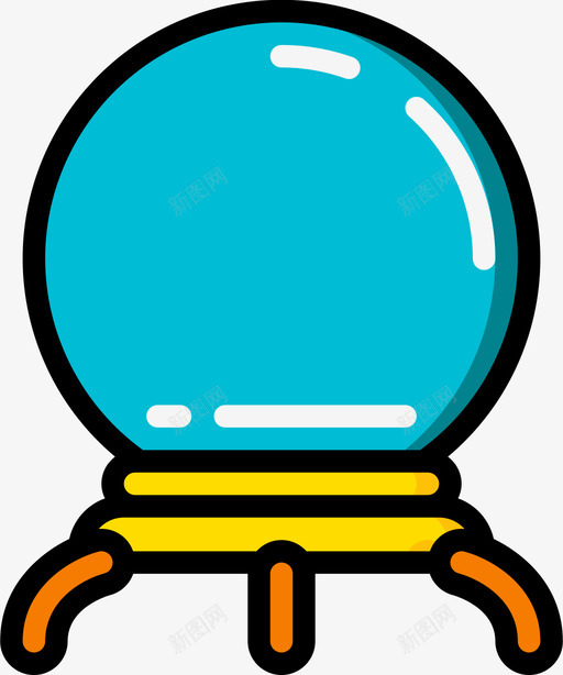 水晶球童话11线性颜色svg_新图网 https://ixintu.com 水晶球 童话 线性 颜色