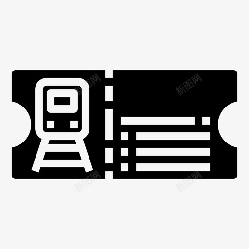 火车票45号线填充svg_新图网 https://ixintu.com 火车票 45号线 填充