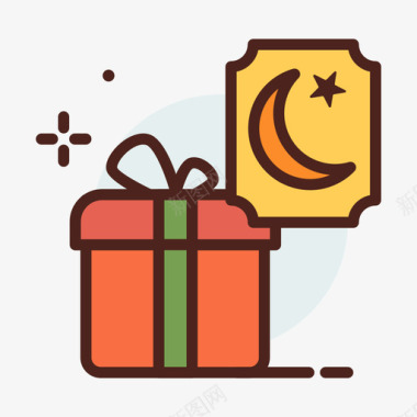 礼物伊斯兰教2线性颜色图标