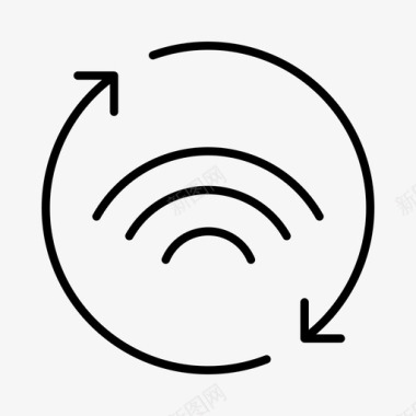 wifi刷新数字电子商务图标