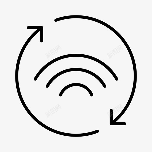 wifi刷新数字电子商务svg_新图网 https://ixintu.com 电子商务 wifi 刷新 数字 互联网 用户界面