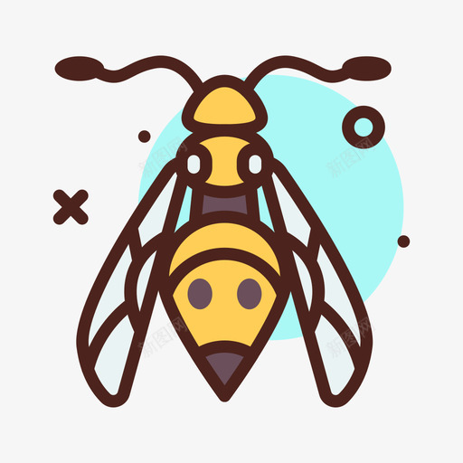 蜜蜂昆虫5线状颜色svg_新图网 https://ixintu.com 蜜蜂 昆虫 线状 颜色