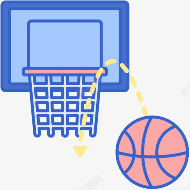 篮球篮球59线颜色图标