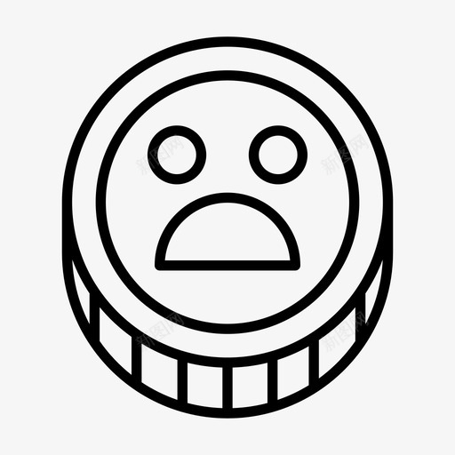 硬币表情符号悲伤svg_新图网 https://ixintu.com 硬币 表情 符号 悲伤 象征 担忧