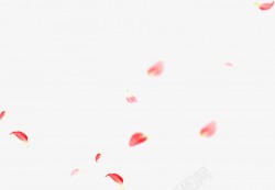 红色漂浮散落玫瑰花瓣素材