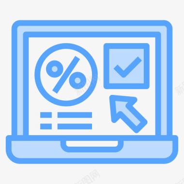 网上购物折扣16蓝色图标
