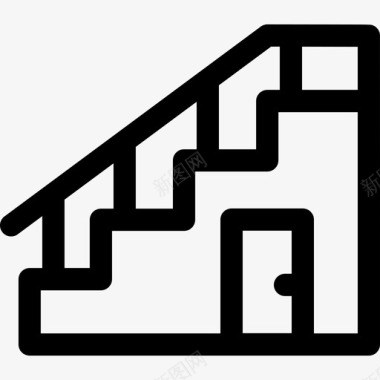 楼梯建筑212直线图标