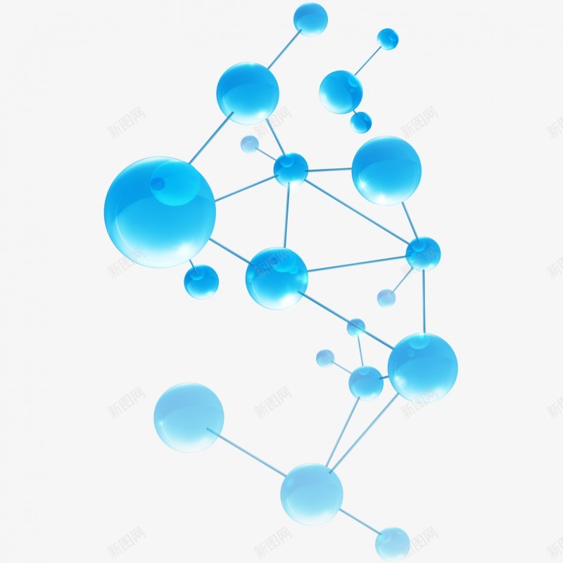 蓝色分子矢量标签png免抠素材_新图网 https://ixintu.com 蓝色 分子 矢量 标签