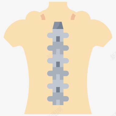 脊柱理疗30扁平图标