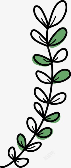 手绘植物插画图免扣绿植高清图片素材