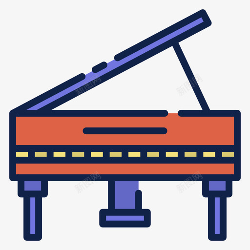 大钢琴18号乐器线性颜色svg_新图网 https://ixintu.com 钢琴 18号 乐器 线性 颜色