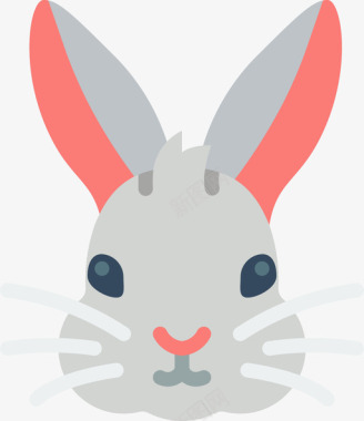 兔子弹簧157扁平图标