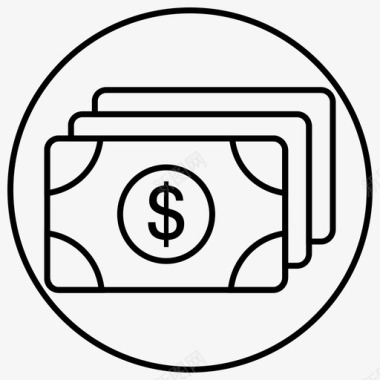 纸币钞票现金图标