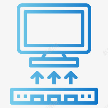 调制解调器数据传输4渐变图标