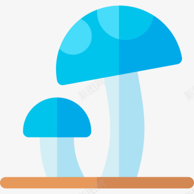 蘑菇形弹簧113扁平图标
