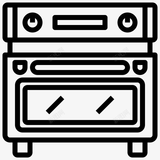 烤箱烹饪129线性svg_新图网 https://ixintu.com 烤箱 烹饪 线性