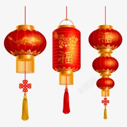 年货节新年春节灯笼透明中国风和风古风民族风小素材