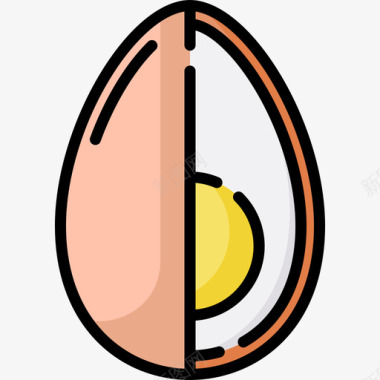 鸡蛋营养19原色图标