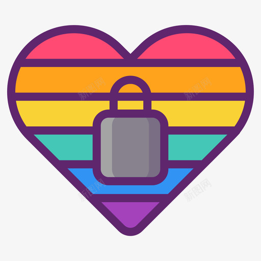 封闭式lgbt图标线性颜色svg_新图网 https://ixintu.com 封闭式 lgbt 图标 线性 颜色