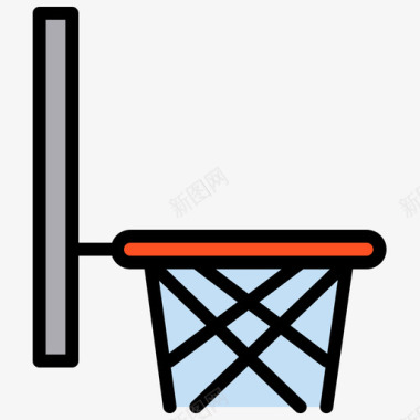 篮球圈55篮球线性颜色图标