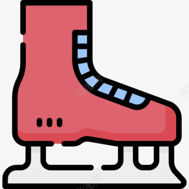 滑冰极限运动31线性颜色图标