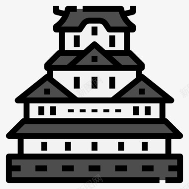 Castle日本106线性颜色图标