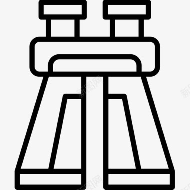 双筒望远镜军用71型直线型图标