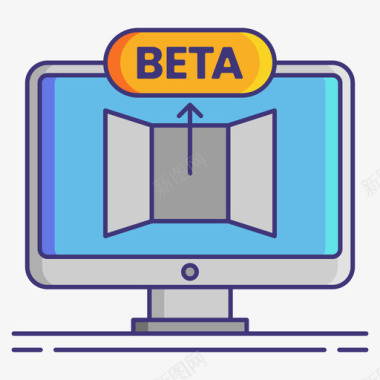 Beta计算机编程图标1线性颜色图标