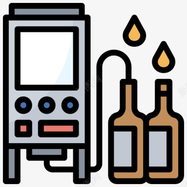 蒸馏酿酒厂6线性颜色图标