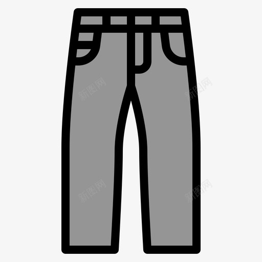 牛仔裤服装24线性颜色svg_新图网 https://ixintu.com 牛仔裤 服装 线性 颜色