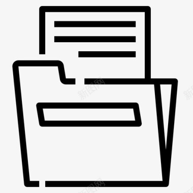 文档业务元素9线性图标