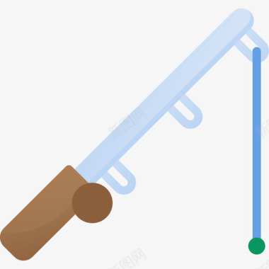 钓鱼竿冒险78扁平图标